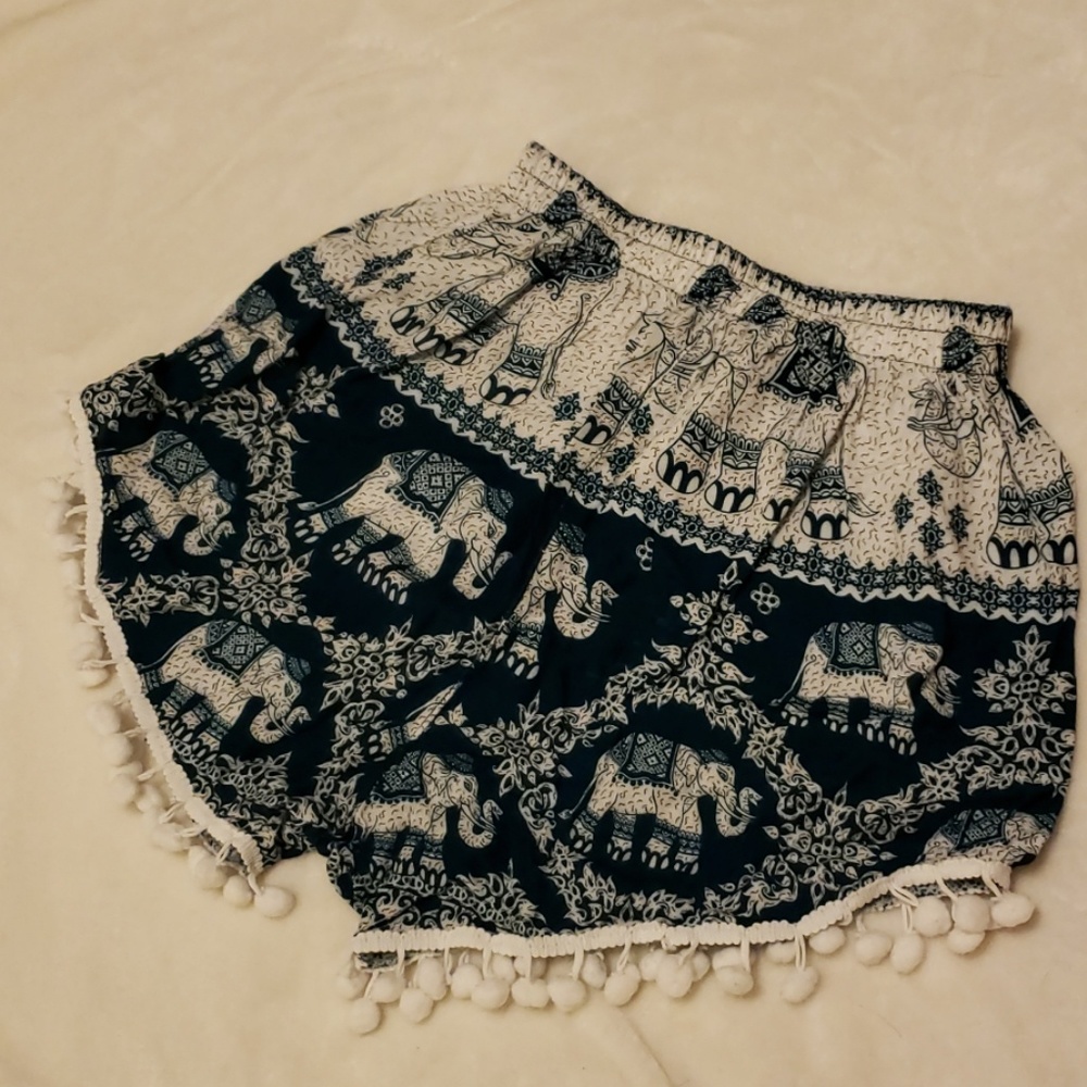 Elephant Patterned Shorts